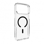 Tagakaaned Puro  Puro Lite Mag TPU+PC Case Compatible with MagSafe for iPhone 17 Pro - Transparent with Black Ring