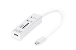 Juhtmevabad k&otilde;rvaklapid Digitus  USB Type-C OTG 3-Port HUB and Card Reader | DA-70243