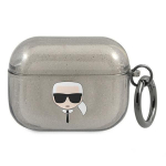 Tagakaaned Karl Lagerfeld  Karl Lagerfeld Glitter Karl's Head Case for AirPods Pro - Black