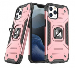 Tagakaaned Wozinsky Apple iPhone 13 Pro Max Ring Armor Case Kickstand Tough Rugged Pink
