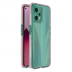 Tagakaaned Hurtel  Spring Case for Realme 9 Pro silicone cover with frame light pink