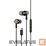 K&otilde;rvaklapid USAMS USAMS Słuchawki stereo EP-43 metal USB-C czarny/black HSEP4301