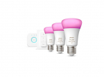 LED pirn Philips  Hue WCA Starter Kit 9W A60 E27 3pcs, Bridge, Switch