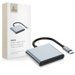 Muud kaubad Tech-Protect Tech-Protect HB08 4in1 USB-C + USB2.0 + 2 x HDMI 4K 60HZ adapter - gray