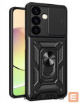 Tagakaaned iLike Samsung Galaxy S24 with camera cover Hybrid Armor Camshield CASE Black
