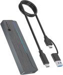 Juhtmevabad k&otilde;rvaklapid Raidsonic Icy Box M.2 SATA/NVMe SSD Enclosure with USB 3.2 Gen 2 Type-C and RGB light