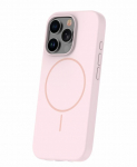 Tagakaaned iLike Apple iPhone 16 Pro Max Soft Touch Silicone case With Magnetic Light Pink