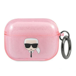 Tagakaaned Karl Lagerfeld  Karl Lagerfeld Glitter Karl's Head Case for AirPods Pro - Pink