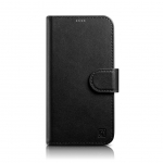Tagakaaned iCarer - iCarer Wallet Case 2in1 Cover iPhone 14 Plus Anti-RFID Leather Flip Case Black (WMI14220727-BK)
