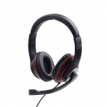 AMD protsessori emaplaat Gembird  Stereo headset MHS-03-BKRD Built-in microphone, On-Ear, 3.5 mm, Black colour with red ring