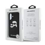Tagakaaned Karl Lagerfeld Karl Lagerfeld Silicone Case Nauble Heads Print MagSafe for iPhone 16 Plus - Black