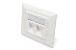 Nutitelefon Digitus  | Wallplate for Keystone Modules, German type, middle plate 50x50 mm, frame 80x80 mm | DN-93801-1