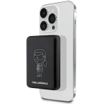 V&auml;line aku Karl Lagerfeld  Karl Lagerfeld Ikonik MagSafe 5W 3000mAh Inductive Power Bank - Black