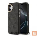 Tagakaaned Guess Apple iPhone 17 PU Leather 4G Gold Frame MagSafe Case Black