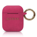 Tagakaaned Guess  Guess GUACCSILGLFU AirPods cover fuchsia / fuchsia Silicone Glitter