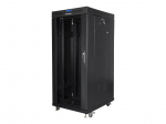Serverid Lanberg Rack cabinet 19" free-standing 27U/600x800 (flat pack) with glass door lCD V2, black |