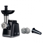 Lihaveski TEFAL Meat mincer NE105838 Black, 1400 W, Number of speeds 1, Throughput (kg/min) 1.7, The set includes 3 stainless steel sieves for medium or coarse grinding.