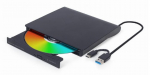 Moodulid ja transiiverid Gembird  DVD RW USB3/USB-C 8X EXT RTL/BLACK DVD-USB-031