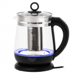 Veekeetja Adler  Kettle | AD 1299 | Electric | 2200 W | 1.5 L | Glass | 360&deg; rotational base | Black