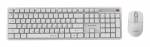 Arvuti klaviatuur Gembird  KEYBOARD +MOUSE WRL CYRILLIC/WHT KBS-WMS-01-W-CYRL