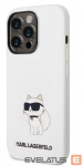 Tagakaaned Karl Lagerfeld Apple iPhone 14 Pro Liquid Silicone Choupette NFT Case White