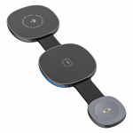 Adaptrid Dudao  Dudao A11S 3-in-1 Wireless Charger Compatible with MagSafe Smartphone Smartwatch Headphones - Black