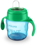 Kaubad laste jaoks Philips  Philips Avent Easy Sip mācību krūzīte ar rokturiem   6M+  200ml  silikona snīpis  zaļa SCF551/05