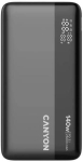 V&auml;line aku Canyon  CANYON Power Bank PB-240  25000mAh PD140W display power bank Size160.0x82x27 mm Weight 508+-10g  Dark Grey