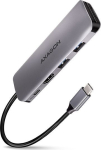 &Uuml;leminek iLike  AXAGON HMC-5 USB-C-Hub  2x USB-A  HDMI  2x USB-C 3.2 Gen 1  1x SD  1x microSD  silber