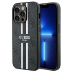 Tagakaaned Guess  Guess 4G Printed Stripes MagSafe case for iPhone 15 Pro Max - black