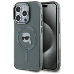 Muu telefoni lisavarustus Karl Lagerfeld  Karl Lagerfeld KLHMP15XHLSKIK iPhone 15 Pro Max 6.7" black/black hardcase IML Metal Karl Head MagSafe