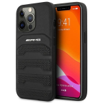 Tagakaaned Mercedes-Benz  AMG AMHCP14XGSEBK iPhone 14 Pro Max 6,7 "black / black hardcase Leather Debossed Lines