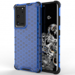Tagakaaned Hurtel  Honeycomb case armored cover with a gel frame for Samsung Galaxy S22 Ultra blue