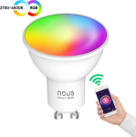 Laualamp Nous Spuldze LED GU10 230V 4 5W 350lm 2700K - 6500K RGB SMART Wi-Fi vadama caur aplikaciju TUYA / Smart Life P8 NOUS
