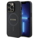 Tagakaaned Guess  Guess GUHMP14LPSAHMCK case for iPhone 14 Pro - black Saffiano MagSafe