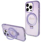 Tagakaaned Guess  Guess Ring Stand Script Glitter MagSafe case for iPhone 13 Pro Max - purple