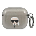 Tagakaaned Karl Lagerfeld  Karl Lagerfeld Glitter Karl's Head Case for AirPods 3 - Black