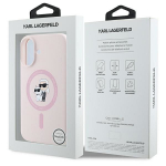 Tagakaaned Karl Lagerfeld Karl Lagerfeld Silicone Karl&Choupette Heads Ring MagSafe iPhone 16 Case - Pink