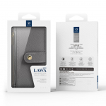 Tagakaaned Dux Ducis  Dux Ducis Lawa iPhone 16 Pro Leather Case with Detachable Magnetic Wallet - Gray