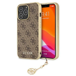 Tagakaaned Guess  Guess GUHCP13LGF4GBR iPhone 13 Pro / 13 6.1 "brown / brown hardcase 4G Charms Collection