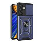 Tagakaaned Hurtel Hybrid Armor Camshield with Stand and Camera Cover for Samsung Galaxy S25 Edge - Blue