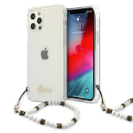 Tagakaaned Guess  Guess GUHCP12LKPSWH iPhone 12 Pro Max 6.7" Transparent Hardcase White Pearl
