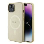 Tagakaaned Guess  Guess GUHMP15MPSAHMCB iPhone 15 Plus 6.7" gold/gold hardcase Saffiano MagSafe