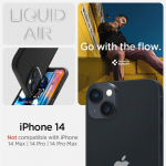 Tagakaaned Spigen  Spigen Liquid Air iPhone 14 Case - Matte Black