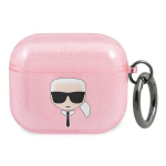 Tagakaaned Karl Lagerfeld  Karl Lagerfeld Glitter Karl's Head Case for AirPods 3 - Pink