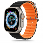Rihm Tech-Protect  Tech-Protect IconBand Pro Strap for Apple Watch 4 / 5 / 6 / 7 / 8 / 9 / SE / Ultra 1 / 2 (42/44/45/49 mm) - Orange-Black