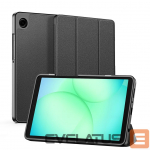 Kaaned Dux Ducis Galaxy Tab A9 / Tab A11 Domo Series Tri-fold Stand PU Leather Tablet Cover Black