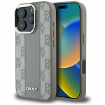Tagakaaned DKNY  DKNY Checkered Pattern Magsafe iPhone 16 Pro Max Case - Beige