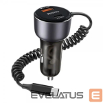 Autolaadijad yesido Y56 60W Fast Charging Car Charger | Built-in Type-C car cigarette lighting port charger adapter Gray