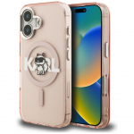 Muud kaubad Karl Lagerfeld  Karl Lagerfeld IML Choupette Sketch Logo MagSafe iPhone 16 Case - Pink